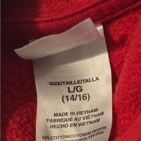 Adidas Kids Bold Red Hoodie - Picture 8 of 9